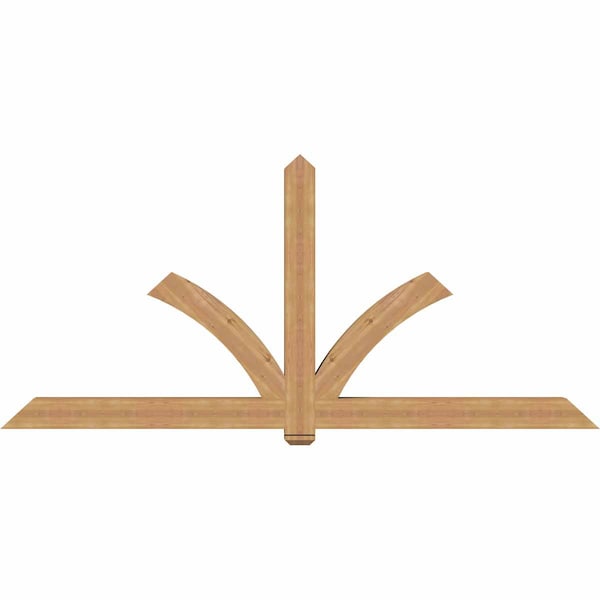 Ekena Millwork Redmond Timber Gable Bracket, Western Red Cedar, 108"W x 49"H x 5 1/2"D x 5 1/2"F, 11/12 Pitch GBW108X49X0606RED00SWR - main